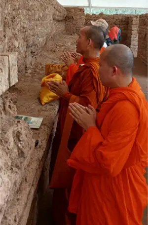 Thai monks perform rituals at Taxila&rsquo;s Buddhist heritage sites