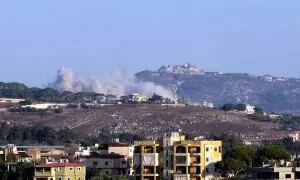PHOTO: Israel continues bombardment of southern Lebanon ahead of Rome talks