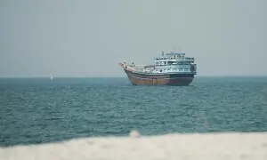 PHOTOS: Vessels transit Strait of Hormuz ahead of resumed US naval blockade