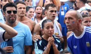 PHOTOS: Argentina fans look dejected as favourites remain goalless even after extra time begins