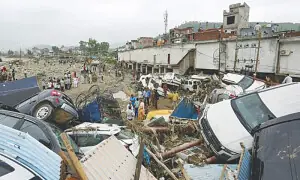 Chenab flows surge after floods in held Kashmir