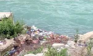Hazardous medical waste dumped along river in Charsadda