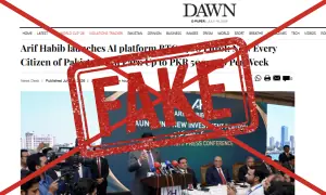 Fact-check: Webpage impersonating Dawn circulates false report about 'AI platform'