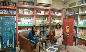 Novelist speaks about pain and healing