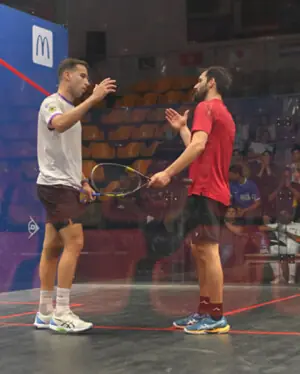 Nasir Iqbal cruises into squash final as Asim Khan falls