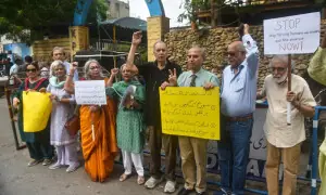 Civil society protest seeks end to manual cleaning of sewers