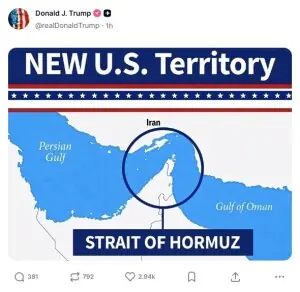 SEE: Trump declares Strait of Hormuz US territory in social media post