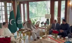 Nawaz steps up political outreach, meets PML-N lawmakers from Muzaffargarh