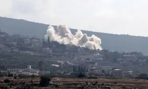 PHOTO: Smoke rises as Israel bombards south Lebanon's Tyre