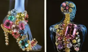 Sara Shakeel's Lahore exhibition You Can See Through Me uses bones and gemstones to show emotions