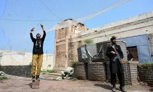 Protective nets installed at KP police stations