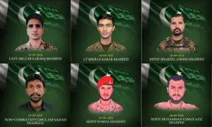 Two officers among 6 martyred, 8 terrorists killed in Hangu fire exchange: ISPR