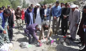 Groundbreaking held for snow leopard research centre in Gojal