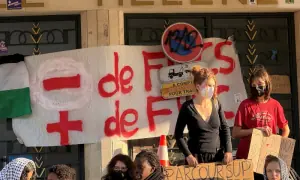 French teens blockade schools as unions vow day of 'anger' over cost-cutting budget