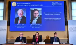 Americans Hall and Woodford win economics Nobel for stabilisation models