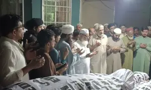 Five members of household found dead in Karachi's Bin Qasim home laid to rest