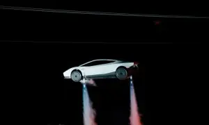 Elon Musk unveils Tesla's 'flying' car Elon Musk unveils Tesla's 'flying' car