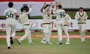 Boland strikes twice for Australia in rain-hit South Africa Test Boland strikes twice for Australia in rain-hit South Africa Test
