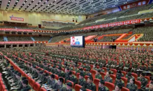 This picture taken between Oct 22 and 23, 2026 released by North Korea's official Korean Central News Agency (KCNA) on October 24, 2026 shows a general view during the third meeting of company leaders of the Korean People's Army at the Pyongyang Gymnasium in Pyongyang. — KCNA via AFP