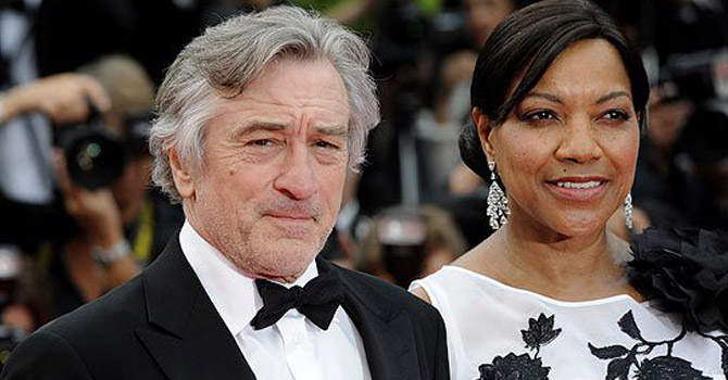 ۔۔۔۔رابرٹ ڈینیرو اپنی بیوی گریس ہائیٹاور کے ساتھ- فائل فوٹو