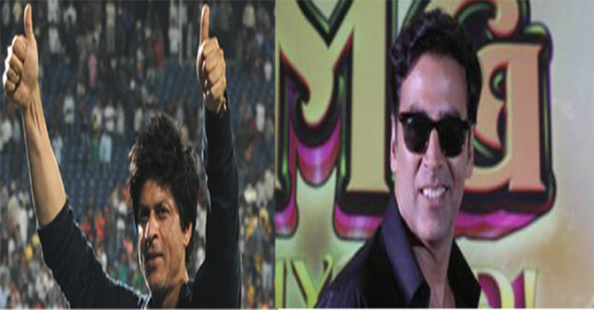 اکشے اور شاہ رخ۔ - فائل فوٹو